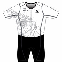 2025 The Daily Tri Men's Edge Tri Suit white
