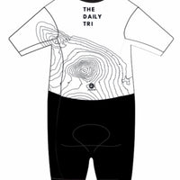 2025 The Daily Tri Men's Edge Tri Suit white
