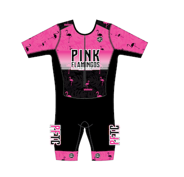 Pink Flamingo Women's Short Sleeve AquaSpeed Tri Suit