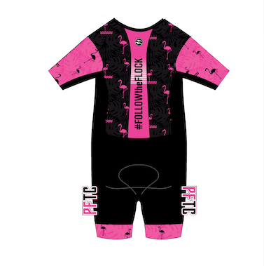 Pink Flamingo Women's Short Sleeve AquaSpeed Tri Suit