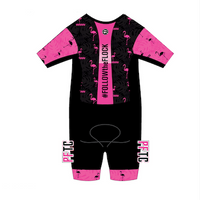 Pink Flamingo Men's AquaSpeed Short Sleeve Tri Suit
