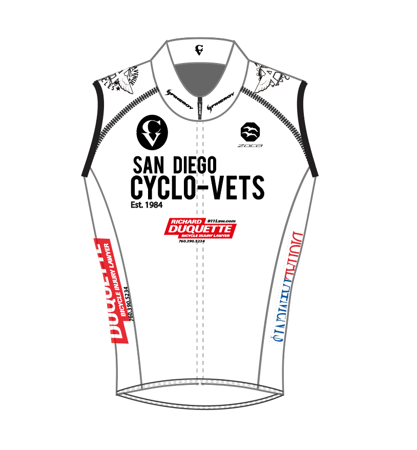 2025 CycloVets Men's Vest (w/pockets!) White