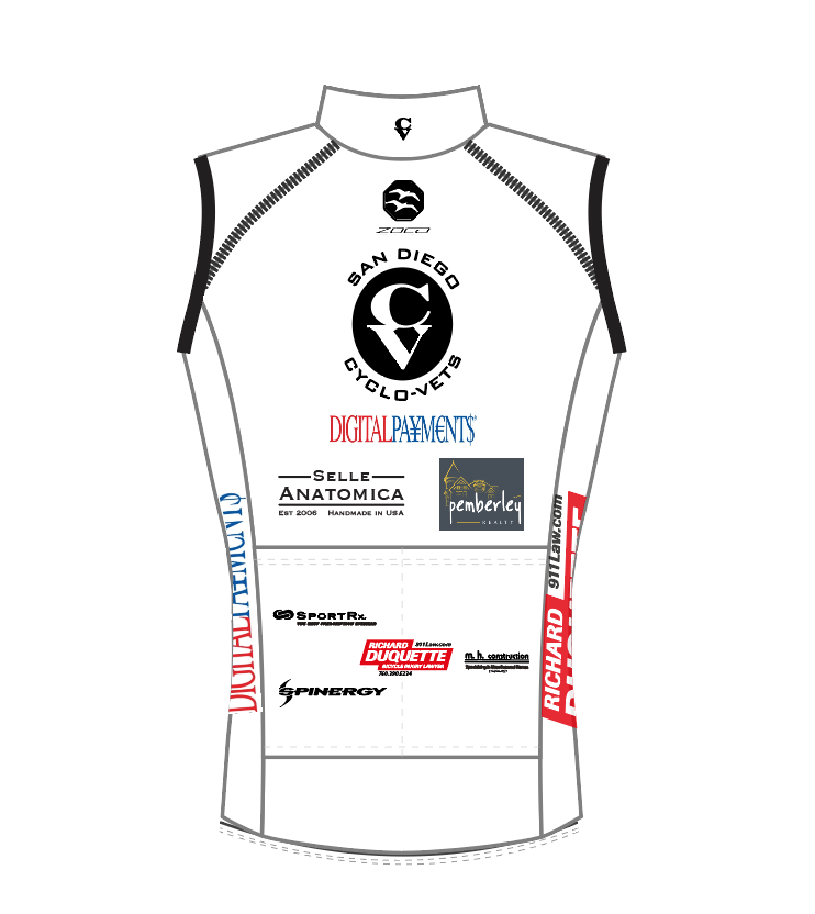 2025 CycloVets Men's Vest (w/pockets!) White
