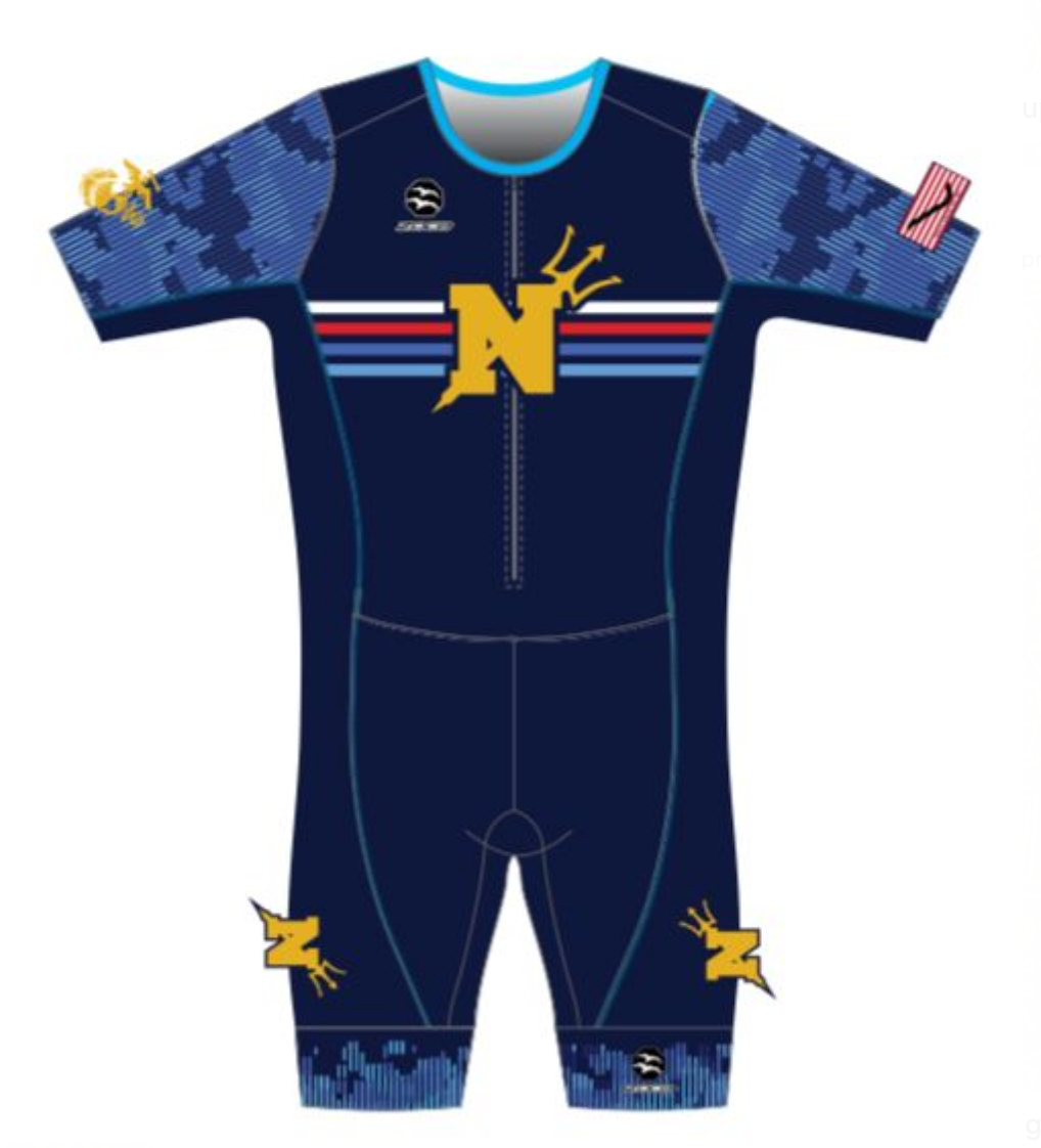 USNA Men's AquaSpeed Short Sleeve Tri Suit