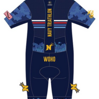 USNA Men's AquaSpeed Short Sleeve Tri Suit
