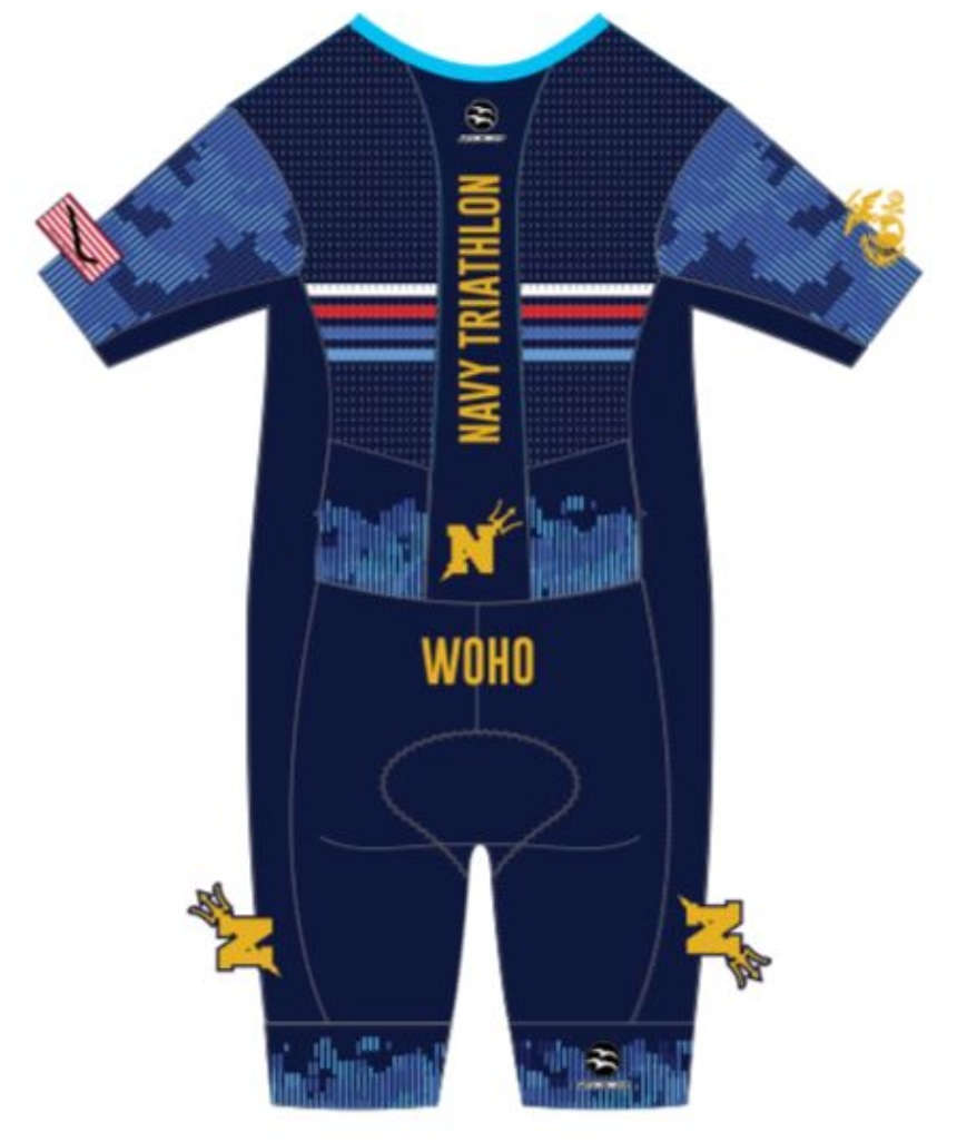 USNA Men's AquaSpeed Short Sleeve Tri Suit