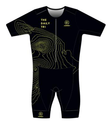 2025 The Daily Tri Men's AquaSpeed Short Sleeve Tri Suit