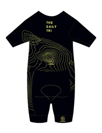 2025 The Daily Tri Men's AquaSpeed Short Sleeve Tri Suit
