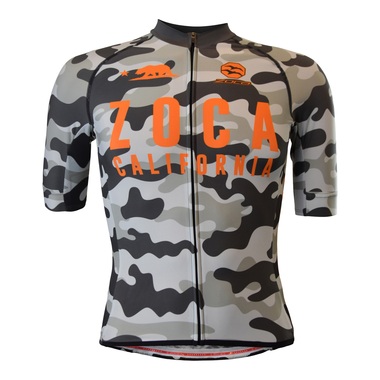 Orange Camo Men s Cycling Jersey X Large