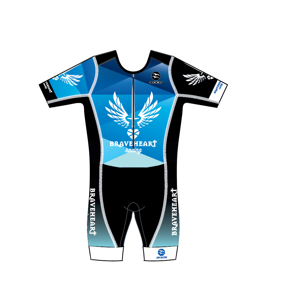 2022 BRAVEHEART Women's Short Sleeve AquaSpeed Tri Suit
