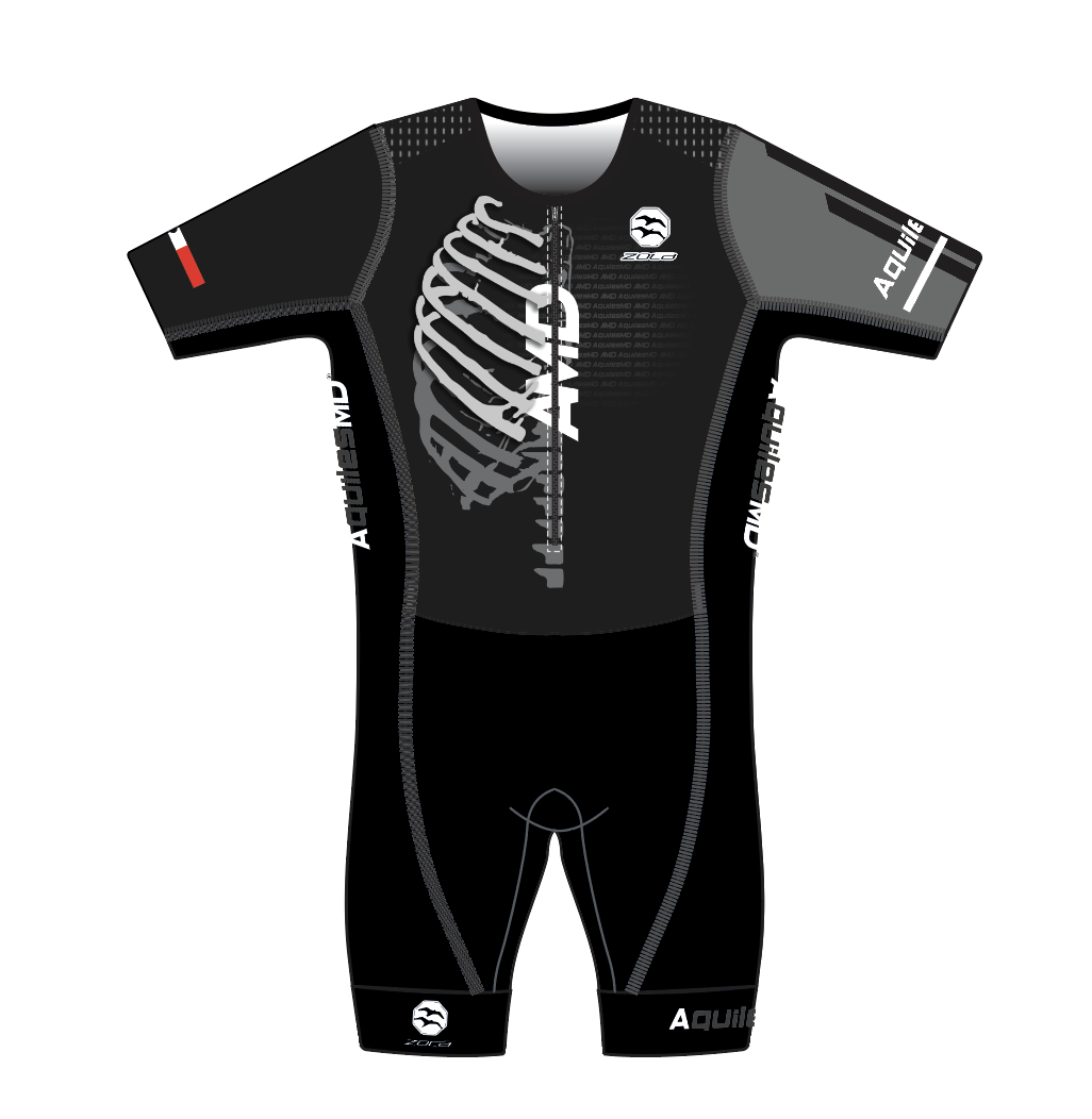 2023 Aquiles Women's Short Sleeve AquaSpeed Tri Suit