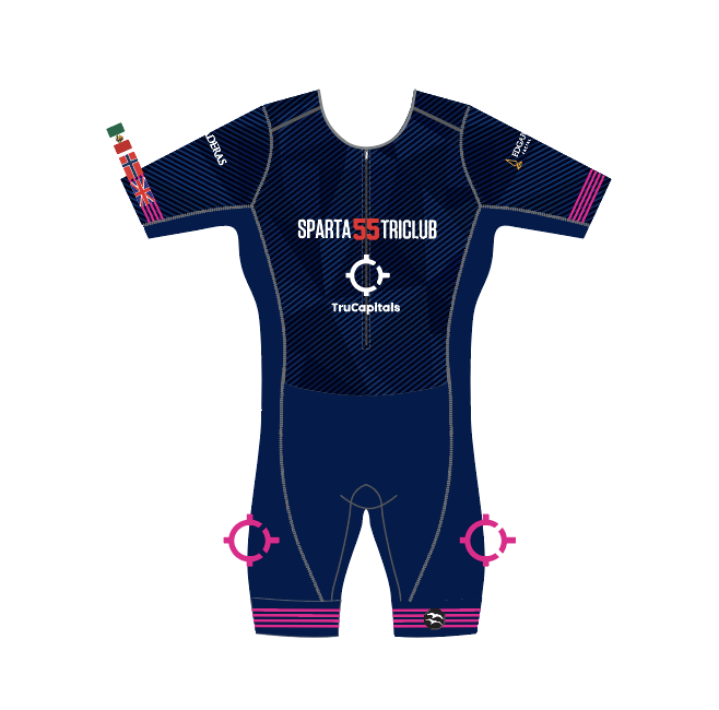 2023 Spartan 55 Men's Short Sleeve AquaSpeed Tri Suit