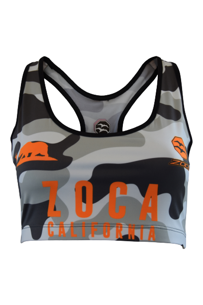 ORANGE CAMO Women's Sport Bra