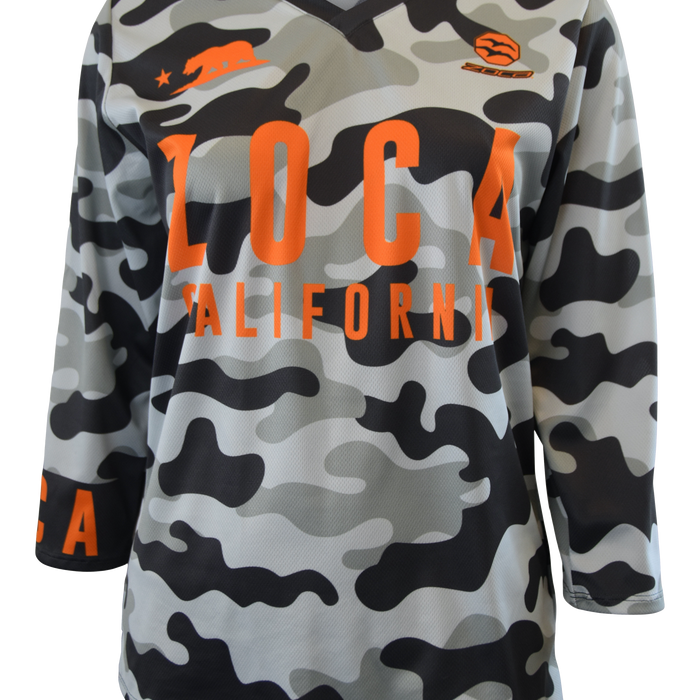 ORANGE CAMO Women's MTB Jersey 3/4 sleeve