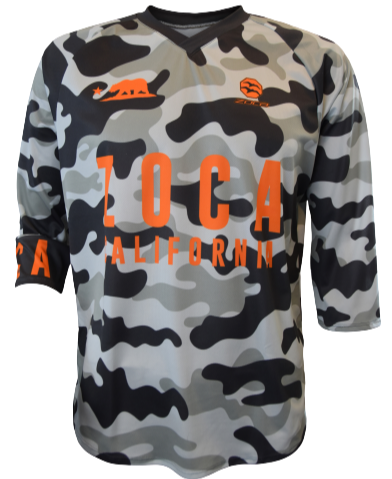 ORANGE CAMO Men's MTB Jersey 3/4 sleeve