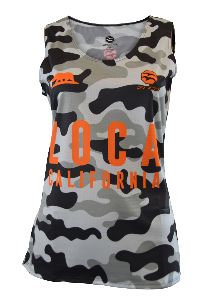 ORANGE CAMO Women's Running Tank Top