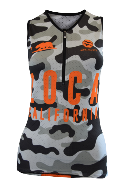 ORANGE CAMO Women's Tri Top
